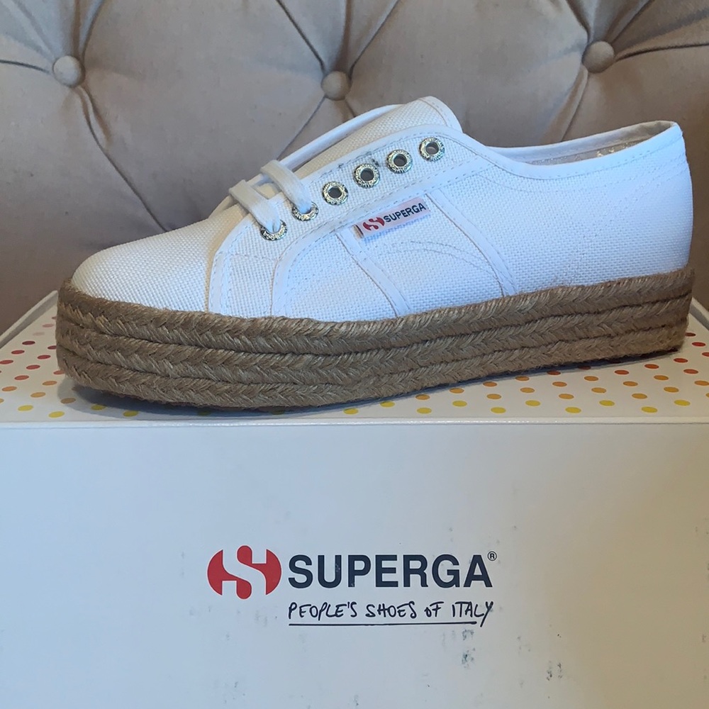 White espadrille sneakers